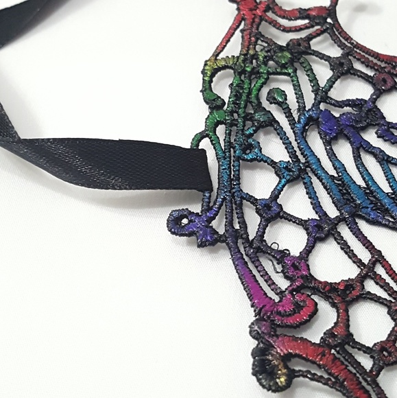 ⤵⤵#3 Phantom Half Face Multicolor Lace Mask - Picture 4 of 4